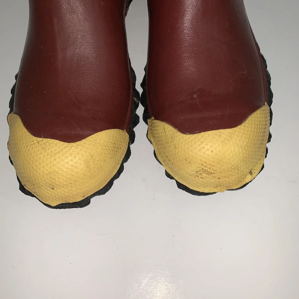 Vintage Ranger Safety Electrical Boots Mens 12 Red Rubber  Steel Toe Made USA